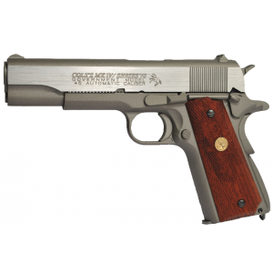 Страйкбольный пистолет CyberGun Colt 1911 M1911 MK IV Series 70 Stainless Silver Co2 Full Metal - Blowback - 180529